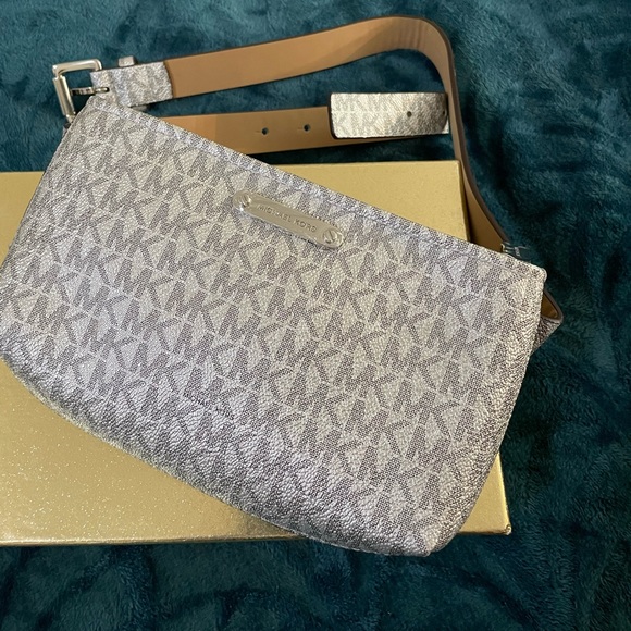 Michael Kors Handbags - Silver Micheal Kors Belt Bag / Fanny Pack